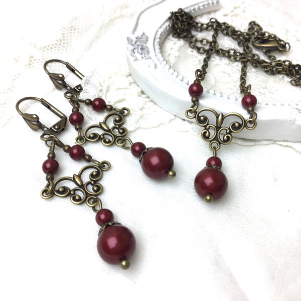 Burgundy Jewelry Etsy