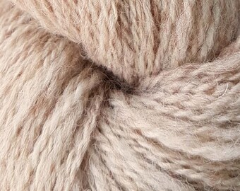 Natural - Handspun Yarn, DK Weight, 100% Light Fawn Shetland - 270 yards