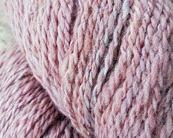 Pink Mushroom - Handspun Yarn, DK Weight, Merino and Bamboo Blend - 260 yards