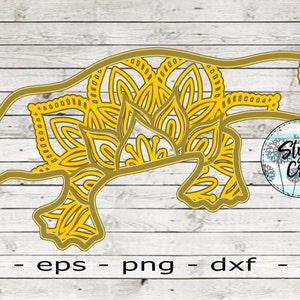 Peut inclure: Un fichier de découpe numérique d'un ornithorynque avec un motif de mandala. Le fichier est disponible aux formats SVG, EPS, PNG, DXF et PDF. Style Your Craft.