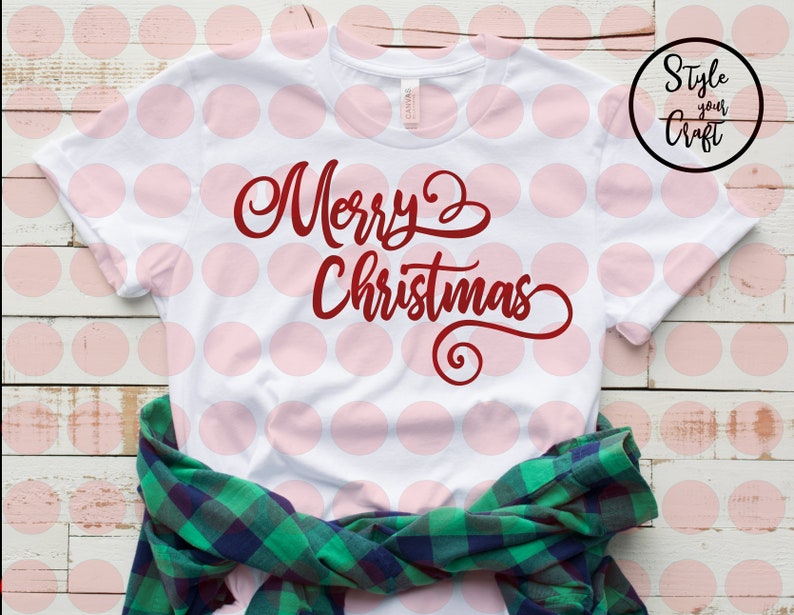 Merry Christmas SVG Iron On Decal Stencil Merry Christmas - Etsy