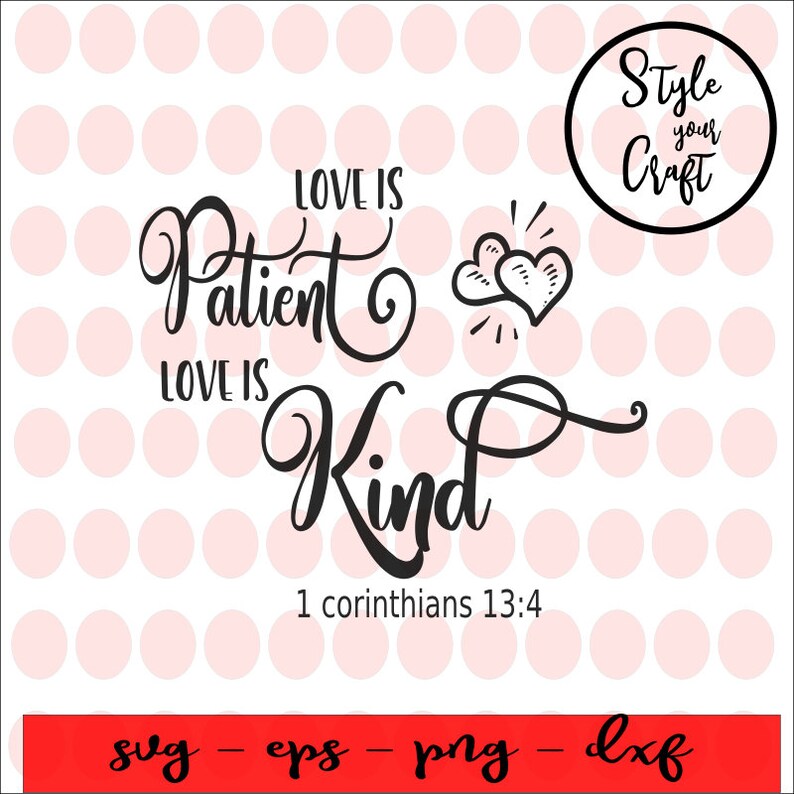 Love is Patient Love is Kind Svg Home Decor Svg Wood Sign - Etsy