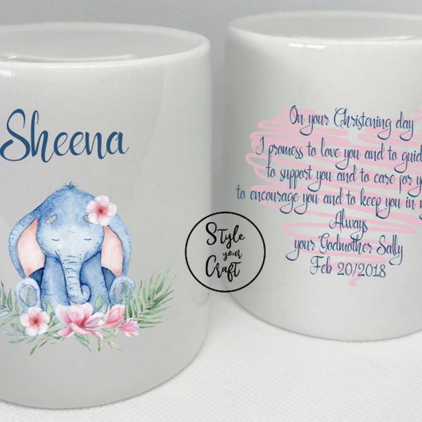 Personalised Money Box Elephant Etsy Australia