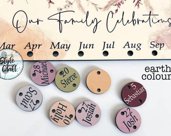 Disques supplémentaires pour un tableau personnalisé pour célébrer un anniversaire, des fêtes de famille ou d'amis, imprimés sans pellicule, couleurs mélangées
