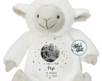 Agneau commémoratif personnalisé, hibou, câlin du ciel de grand-mère, peluche commémorative