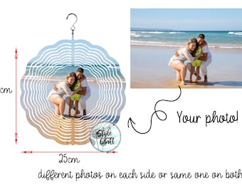 Tourne rotative photo, imprimée sans décollement, 25 cm de rotation à 360 degrés, aluminium