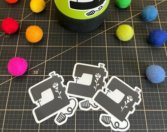 Sewing Machine Sticker BLACK,  Vinyl Waterproof | Gifts