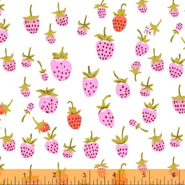 Strawberries in Lilac | Heather Ross | Windham Fabrics
