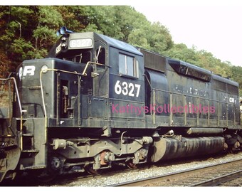 1980 Ektachrome 35 mm Slide Conrail #6327 Locomotora diésel EMD Serie GP OOAK