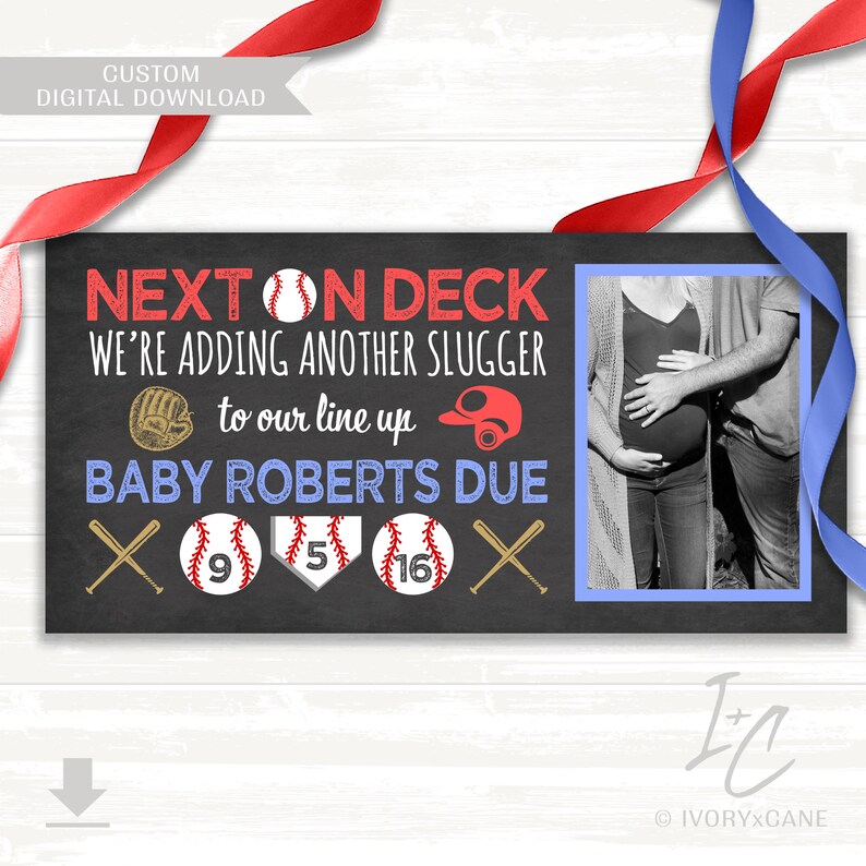 Baseball Pregnancy Announcement Pregnancy Reveal We're Etsy