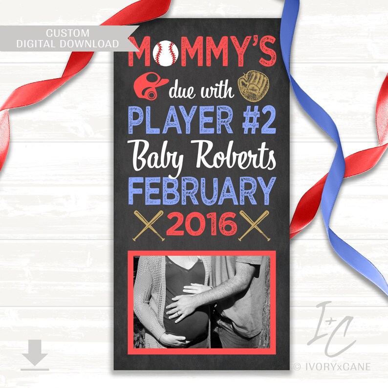 Baseball Pregnancy Announcement Pregnancy Reveal We're Etsy