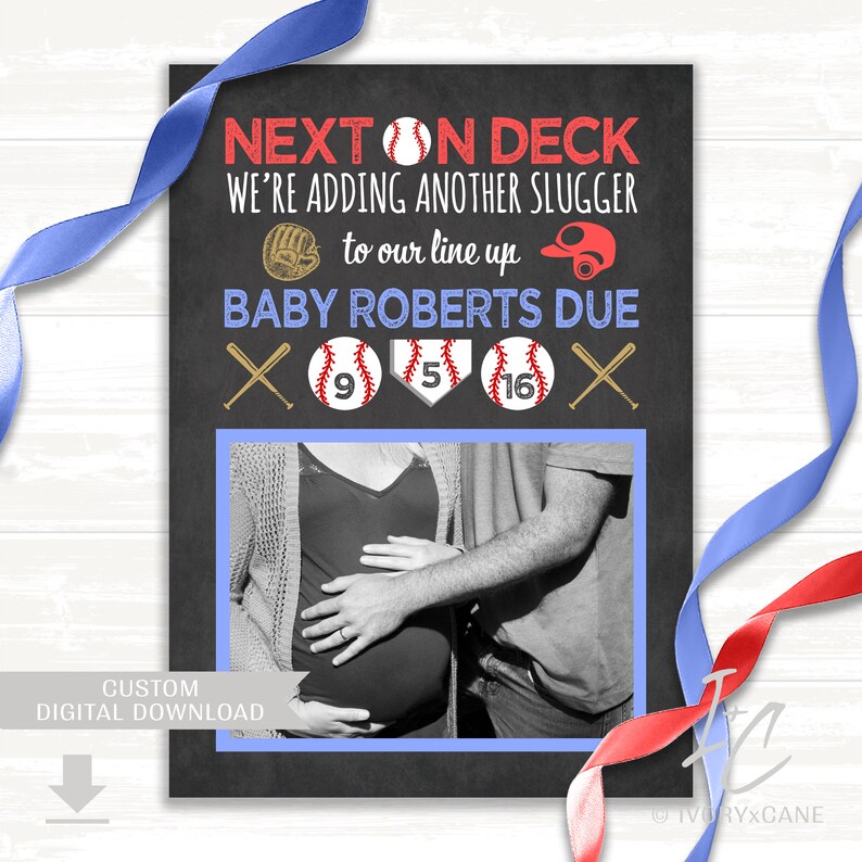 Baseball Pregnancy Announcement Pregnancy Reveal We're Etsy