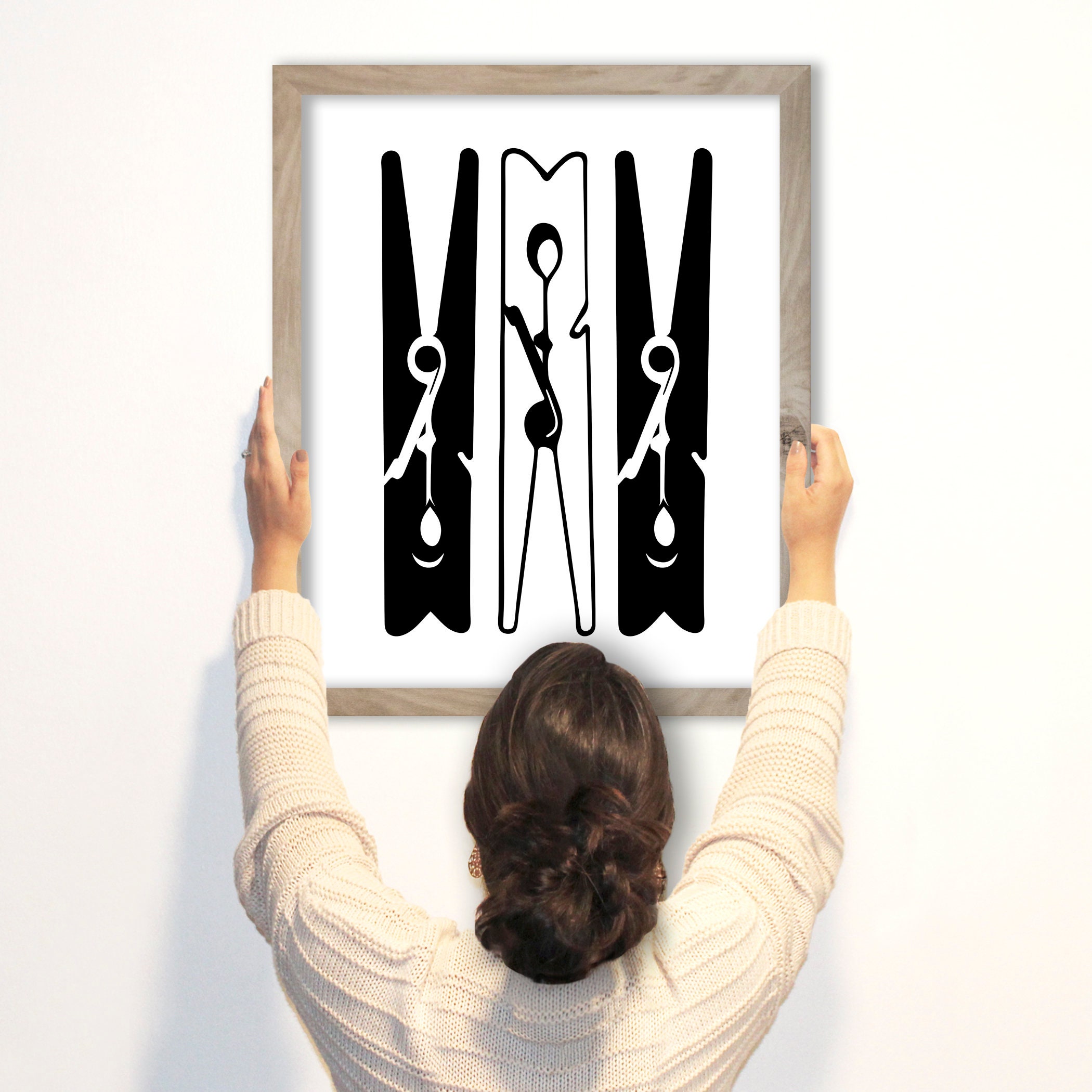 Clothespin Laundry Room Printable Laundry Room Sign Laundry Room Decor