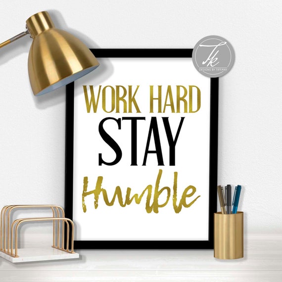 Office Decor Motivational Print Gold Office Decor Printable Etsy