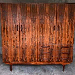 Scandinavian Rio Palisander Armoire Wardrobe, 1960s