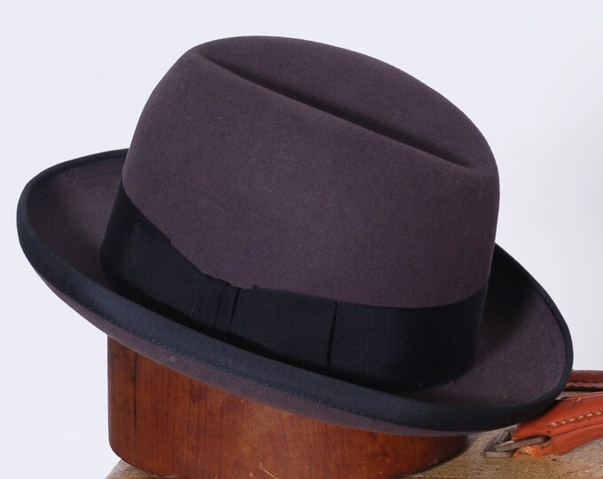 Vintage 70s Felt Fedora / Worth & Worth Hat / Christys' London Fedora / Size 6 7/8 Men's Hat