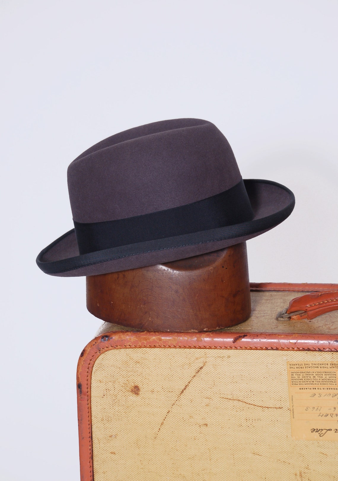 Vintage 70s felt fedora / Worth & Worth hat / Christys' Etsy