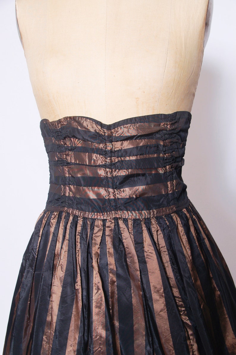 Vintage 40s high waist skirt / cinched waist skirt / 40s Etsy