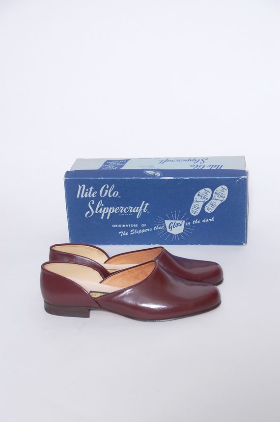 Vintage 50s men's glow in the dark slippers / 1950