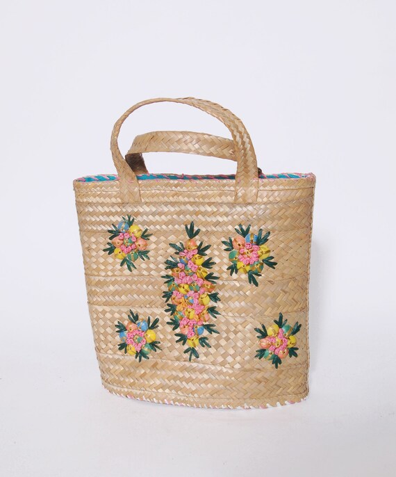 woven straw beach tote