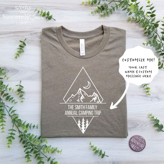 Custom Annual Camping Trip T Shirt Custom Family Reunion Etsy