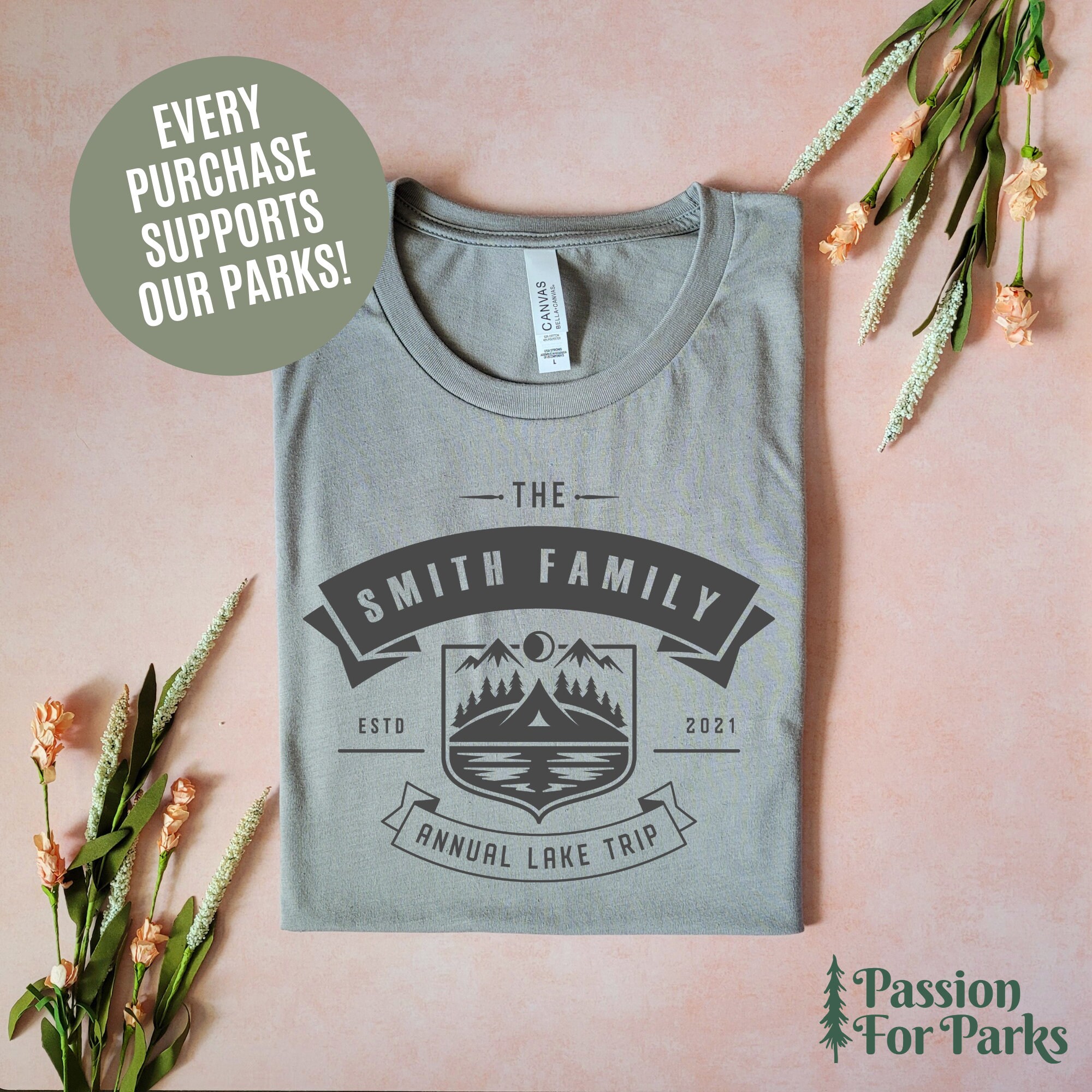 family lake trip shirts