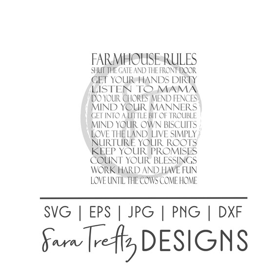Download Farmhouse Rules 2 Svg Cut File Farmhouse Decor Farm Life Etsy PSD Mockup Templates