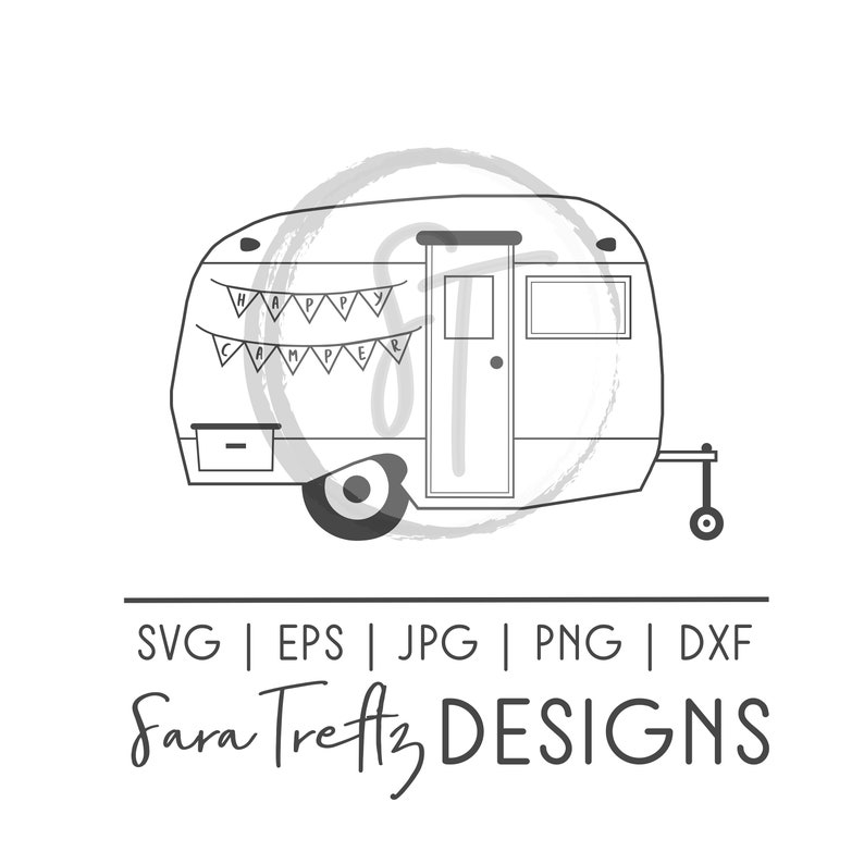 Download Vintage Camper Svg Classic Camper Svg Happy Camper Svg Etsy PSD Mockup Templates
