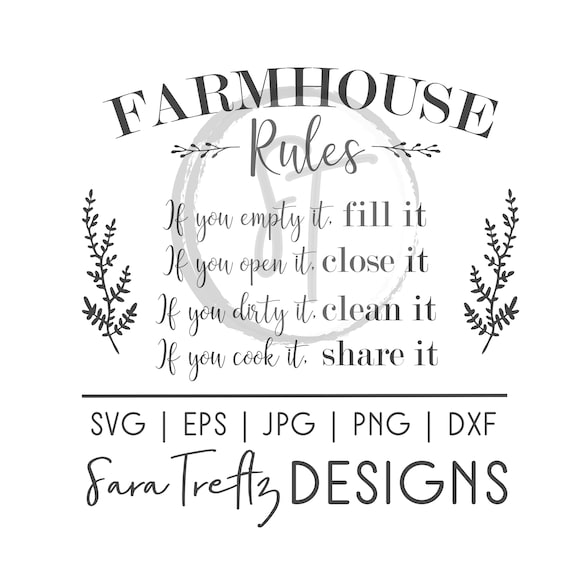 Download Farmhouse Rules Svg Cut File Farmhouse Svg Fixer Upper Svg Etsy 3D SVG Files Ideas | SVG, Paper Crafts, SVG File