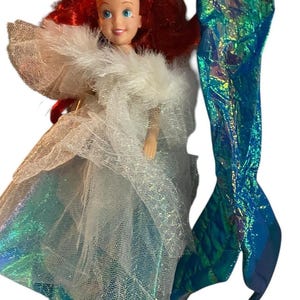 Disney Tyco Little Mermaid Holiday Ariel Doll Dress Tail Clamshell Bikini Top image 1
