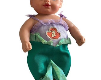 Vtg Lauer Water Babies Ariel Baby Doll Little Mermaid 1990 Costume 1990s