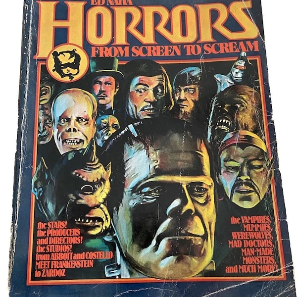 Horrors From Screen to Scream Book Ed Naha 1975 Paperback Avon 1st Print Movies