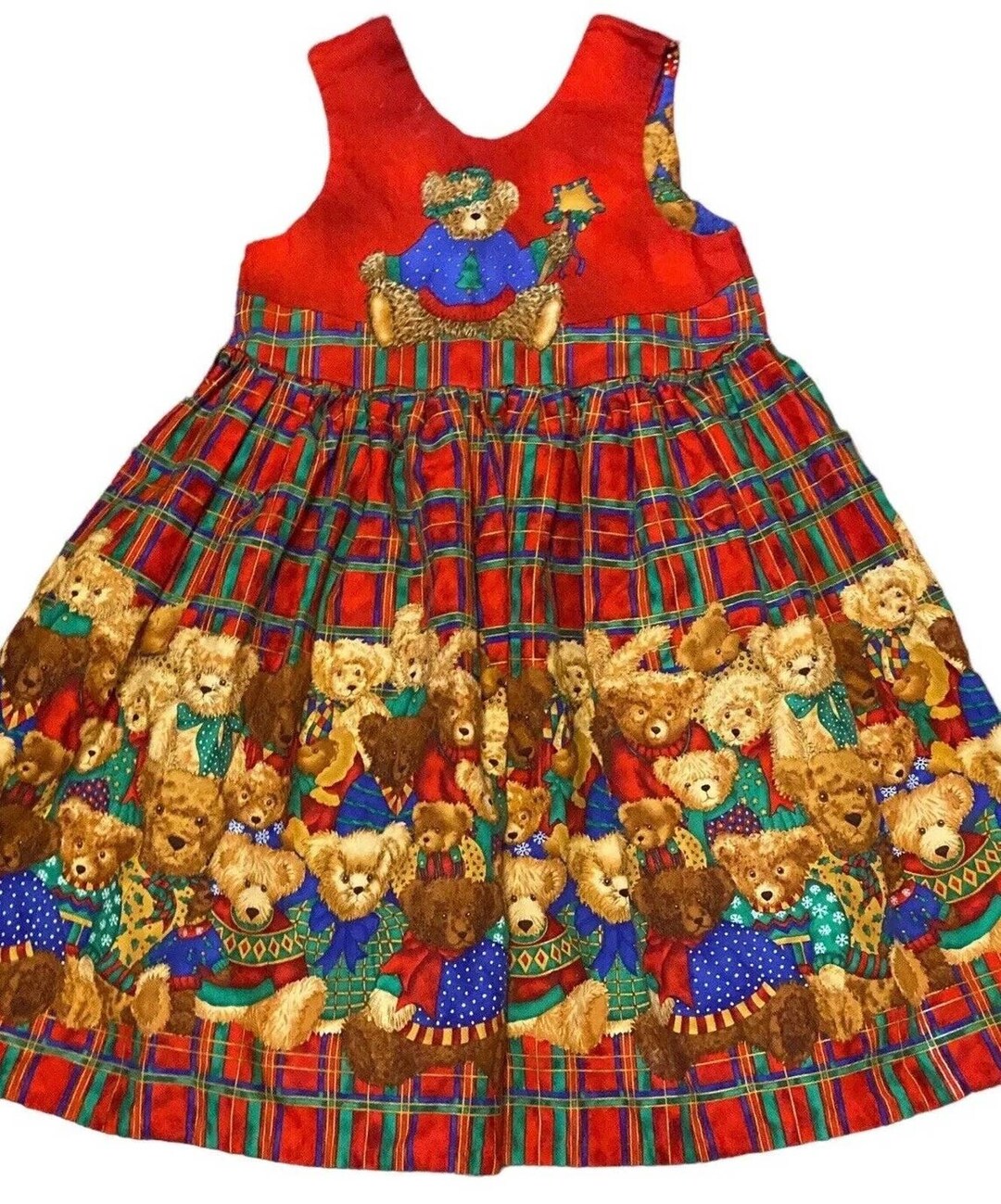 Vintage Handmade Daisy Kingdom Dress Girls 6 Jumper Christmas Etsy