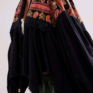 Free People Savannah Bed Jacket Boho Festival Embroidered Crop Cardigan M NWT image 10