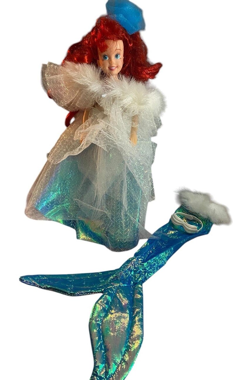 Disney Tyco Little Mermaid Holiday Ariel Doll Dress Tail Clamshell Bikini Top image 6