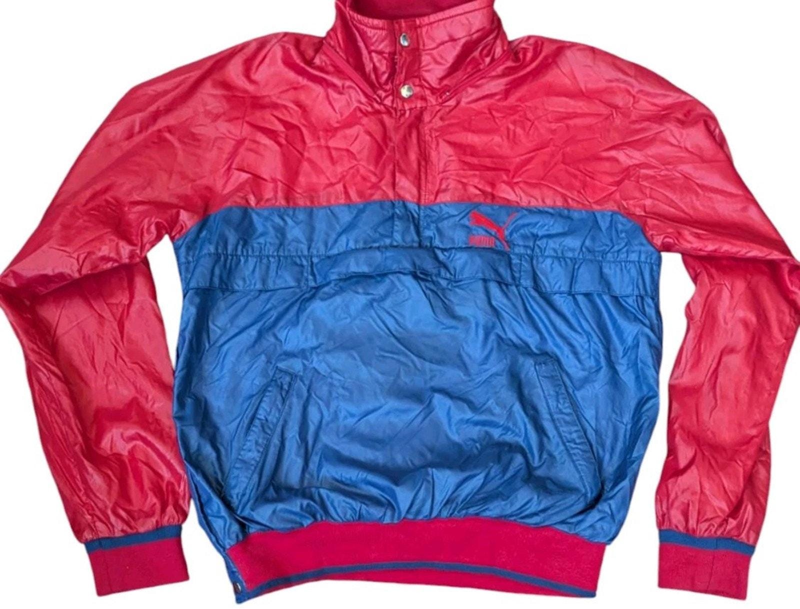 Vtg 80s Puma Half Zip Savannah Windbreaker Shirt L Beat