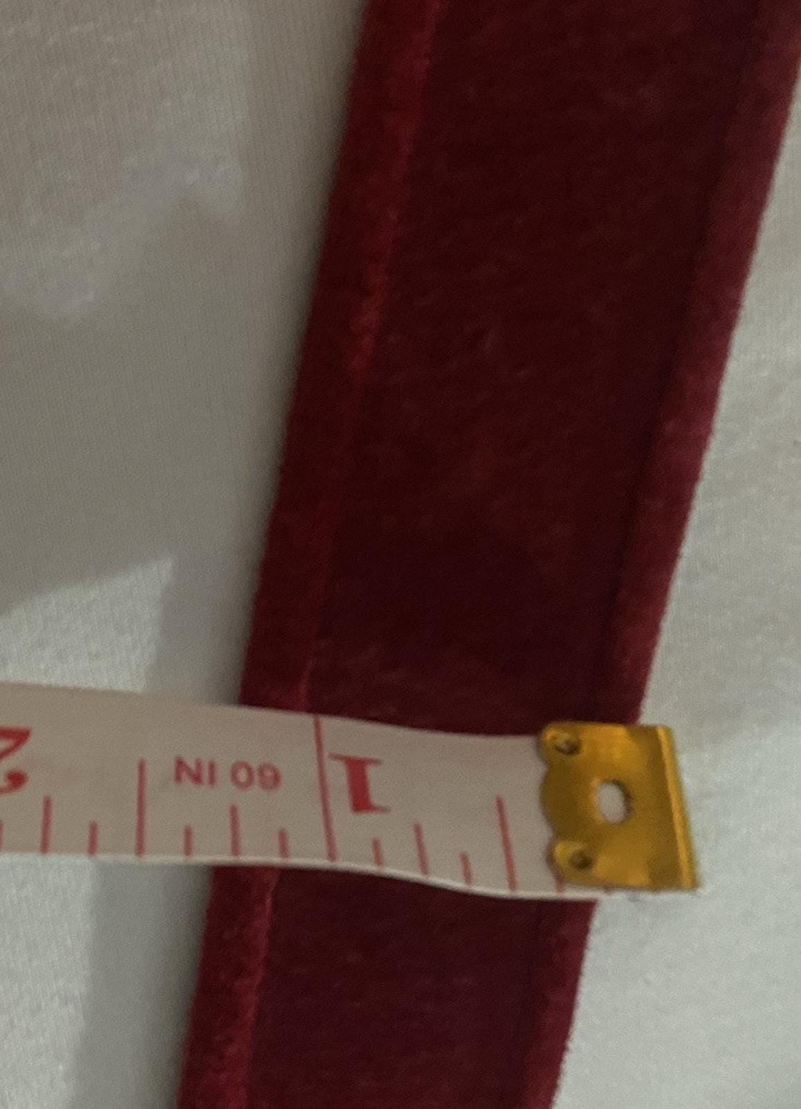 Vintage Carlisle Red Suede Belt: Gold Tone Art Deco Buckle  display picture 3