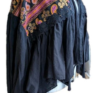 Free People Savannah Bed Jacket Boho Festival Embroidered Crop Cardigan M NWT image 12