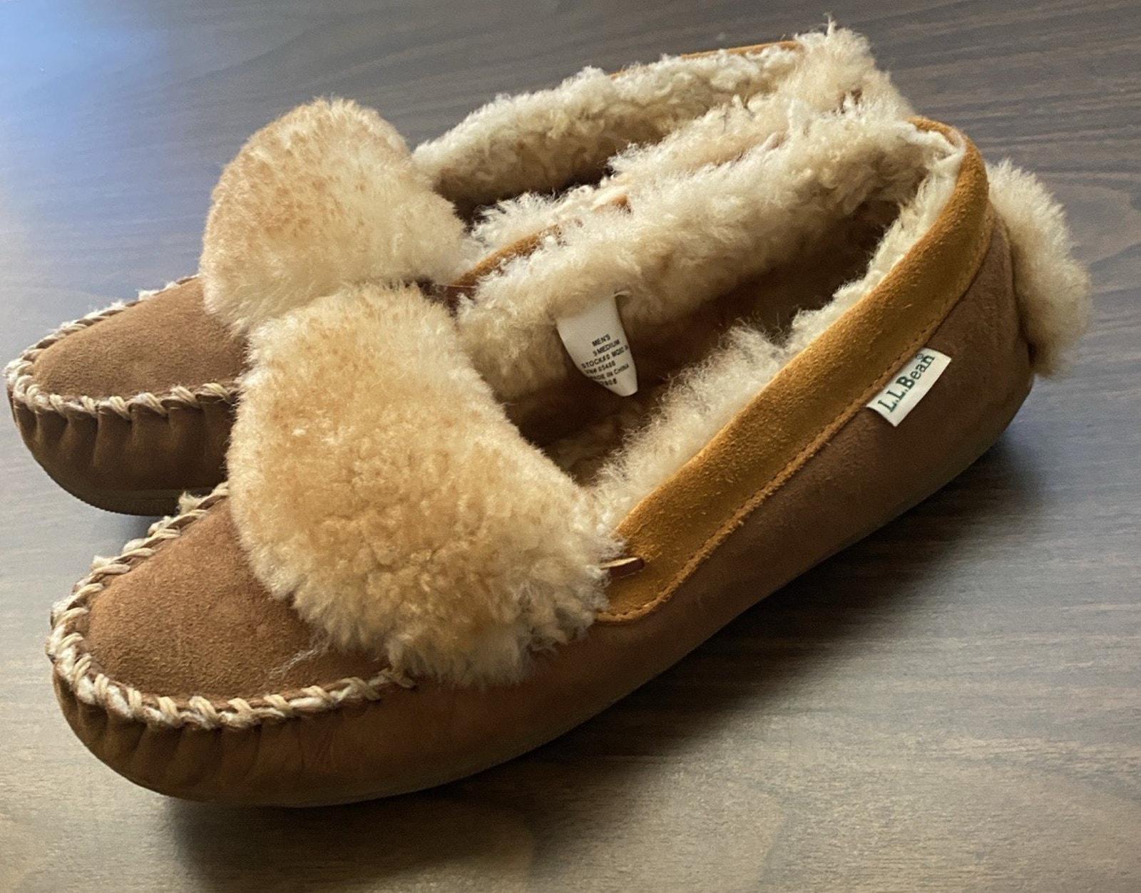 Men\'s L.L. Bean Brown Leather Fur Lined Clogs 7.5M Vintage Ll Bean Shoes - Etsy main image 4