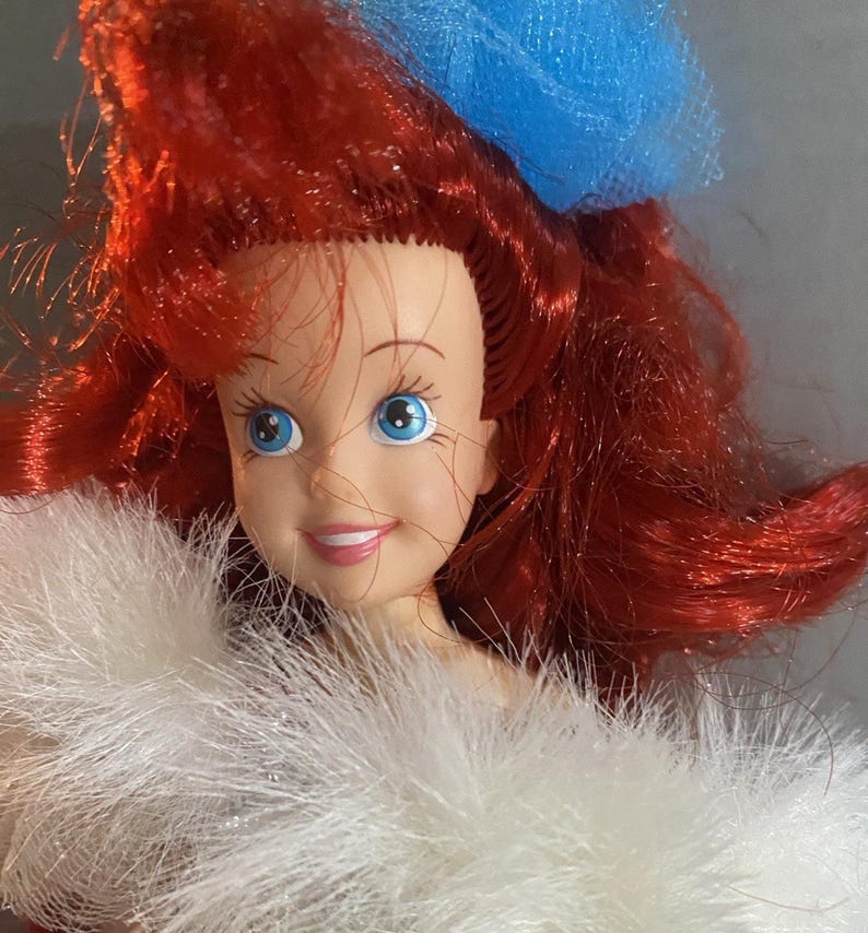 Disney Tyco Little Mermaid Holiday Ariel Doll Dress Tail Clamshell Bikini Top image 10