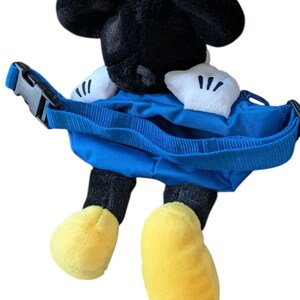 Vintage 90s Disney Mickey Mouse Plush Fanny Pack Waist Bag Blue Disneyland WDW image 10