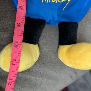 Vintage 90s Disney Mickey Mouse Plush Fanny Pack Waist Bag Blue Disneyland WDW image 12