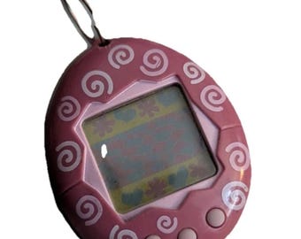 Tamagotchi G1 Naruto Uzumaki Bandai Virtual Pet Giga Pet Keychain Toy Pink 1997