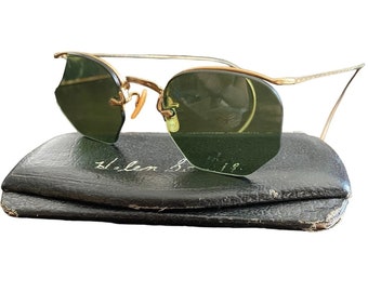 vtg bausch lomb B&L sunglasses frames 1/10 12K Gold Filled Wrap Around eyeglass