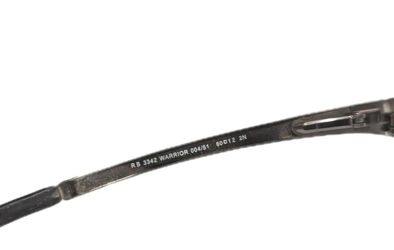 Ray Ban RB3342 Warrior Chrome Flex Hinge Wrap Frames 004/51 60 12 Eyeglasses image 6
