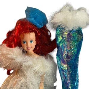 Disney Tyco Little Mermaid Holiday Ariel Doll Dress Tail Clamshell Bikini Top image 3