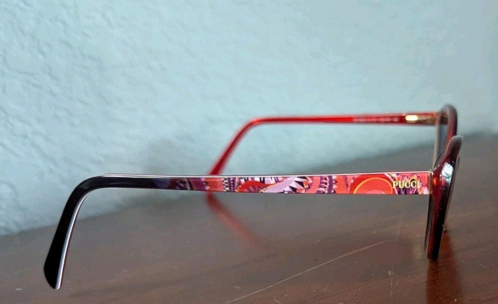 Emilio Pucci Sunglasses EP 5031-3 071 52-15-140 Cat Eye Red Printed Frames Women Emilio Pucci Sunglasses EP 5031-3 071 52-15-140 Cat Eye Red  main image 2
