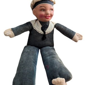 Vtg Norah Wellings Sailor Doll Bremerhaven Cruise Ship Jolly Boy Germany