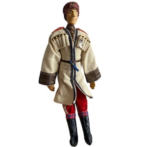 Vintage Russische Kosaken Puppe Keramik kopf