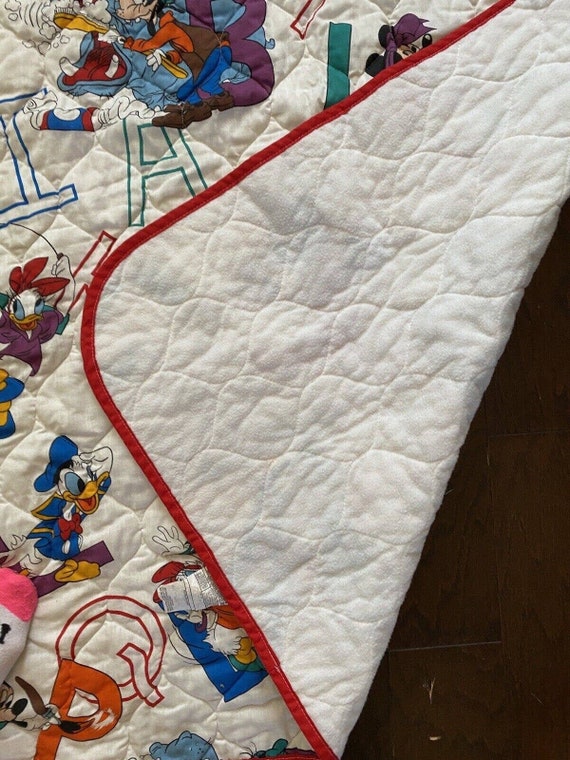 Vtg Dundee Disney Mickey Mouse Alphabet Baby Blanket Quilt USA Throw 80s Etsy Canada